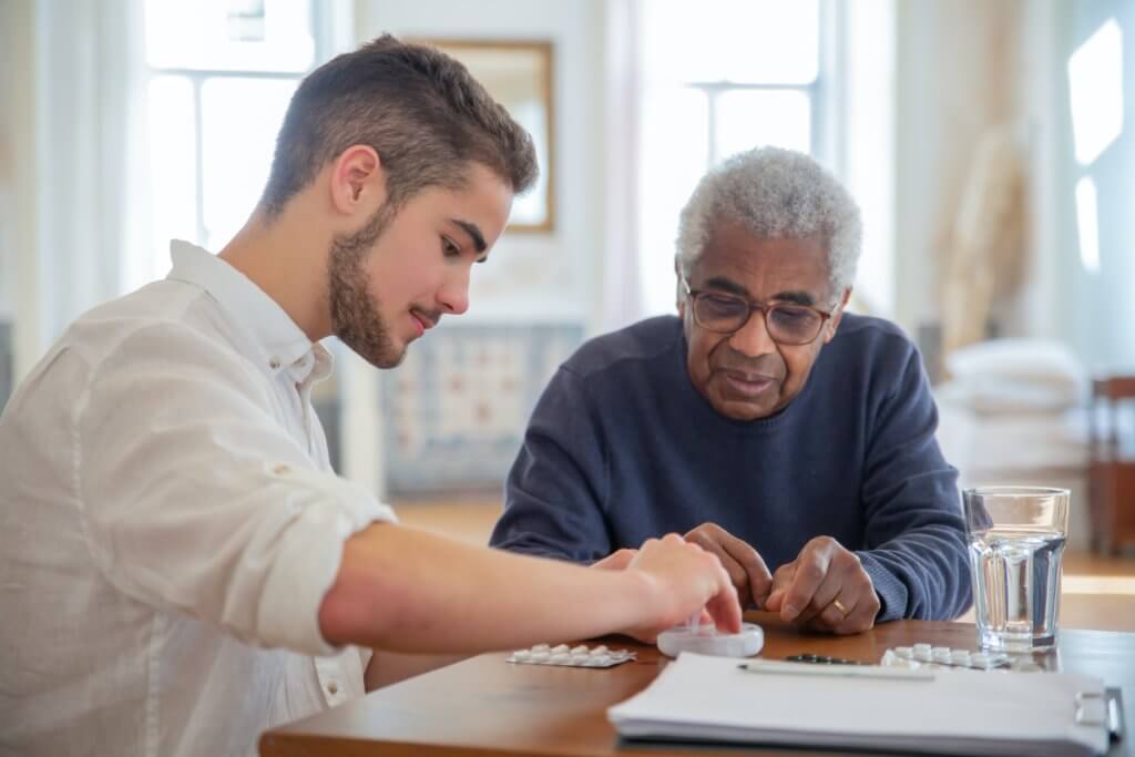 Old man in a nursing home